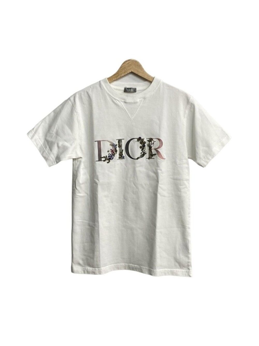 Dior Short Sleeve T-Shirt Oversized Flowers Tee White XS